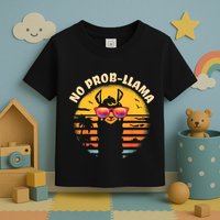 Retro NO PROBLLAMA Vintage Llama Alpaca Gift Idea Toddler T-Shirt