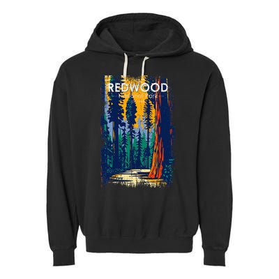 Redwood National Park Vintage Distressed Garment-Dyed Fleece Hoodie