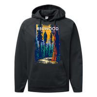 Redwood National Park Vintage Distressed Performance Fleece Hoodie