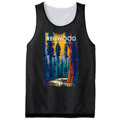 Redwood National Park Vintage Distressed Mesh Reversible Basketball Jersey Tank