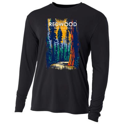 Redwood National Park Vintage Distressed Cooling Performance Long Sleeve Crew