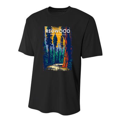 Redwood National Park Vintage Distressed Youth Performance Sprint T-Shirt