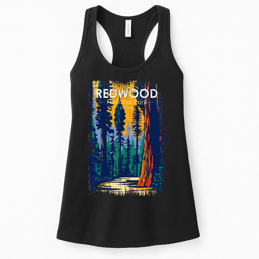 Redwood National Park Vintage Distressed Womens Tank Top
