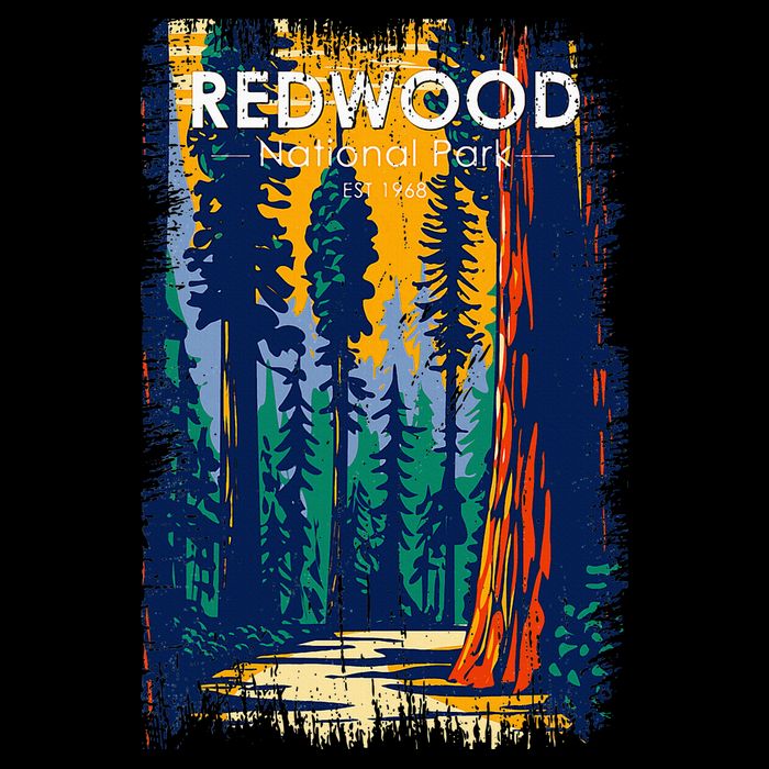 Redwood National Park Vintage Distressed Baby Bodysuit