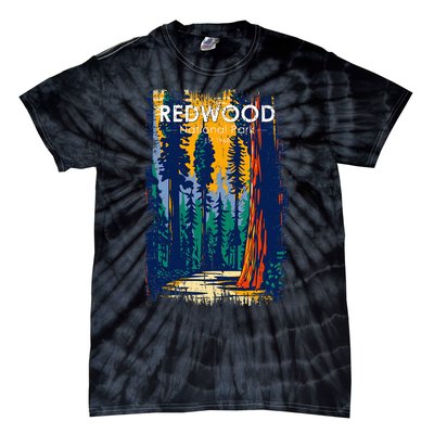 Redwood National Park Vintage Distressed Tie-Dye T-Shirt