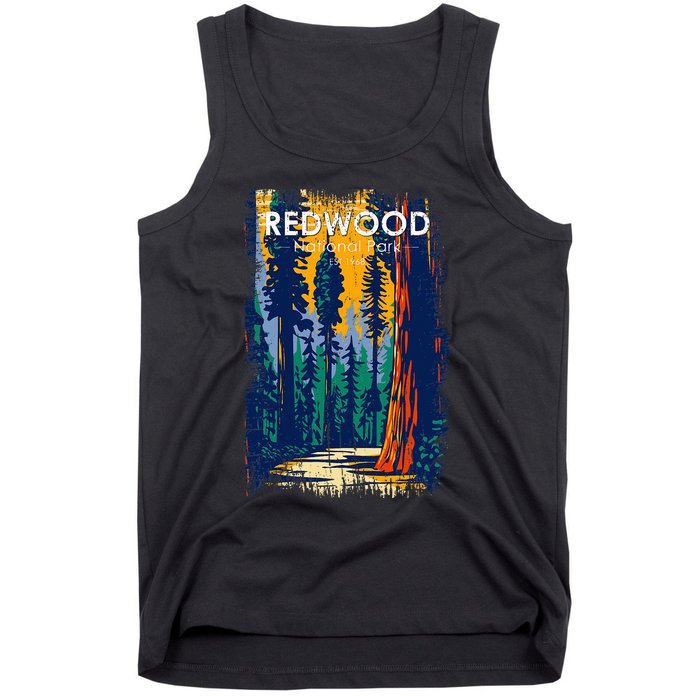 Redwood National Park Vintage Distressed Tank Top