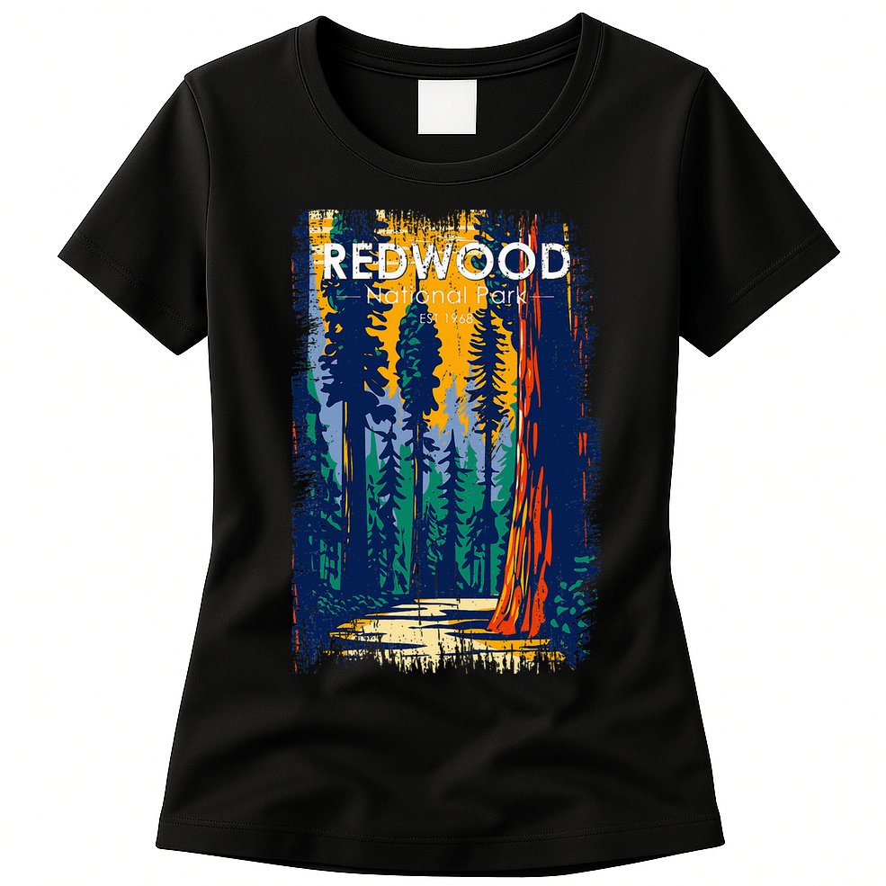 Redwood National Park Vintage Distressed Womens T-Shirt