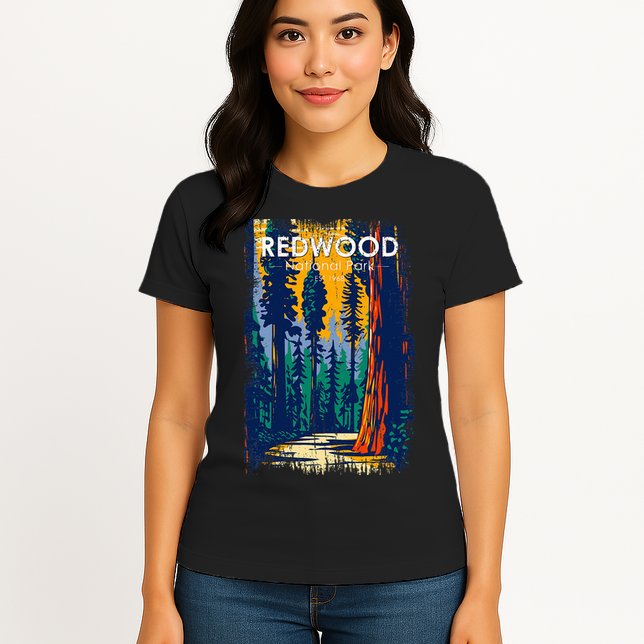 Redwood National Park Vintage Distressed Womens T-Shirt