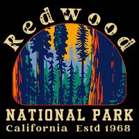 Redwood National Park California Retro Vintage Camping Sweatshirt