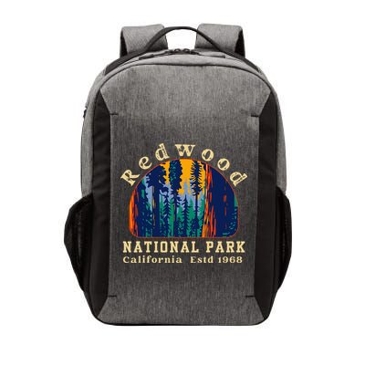 Redwood National Park California Retro Vintage Camping Vector Backpack
