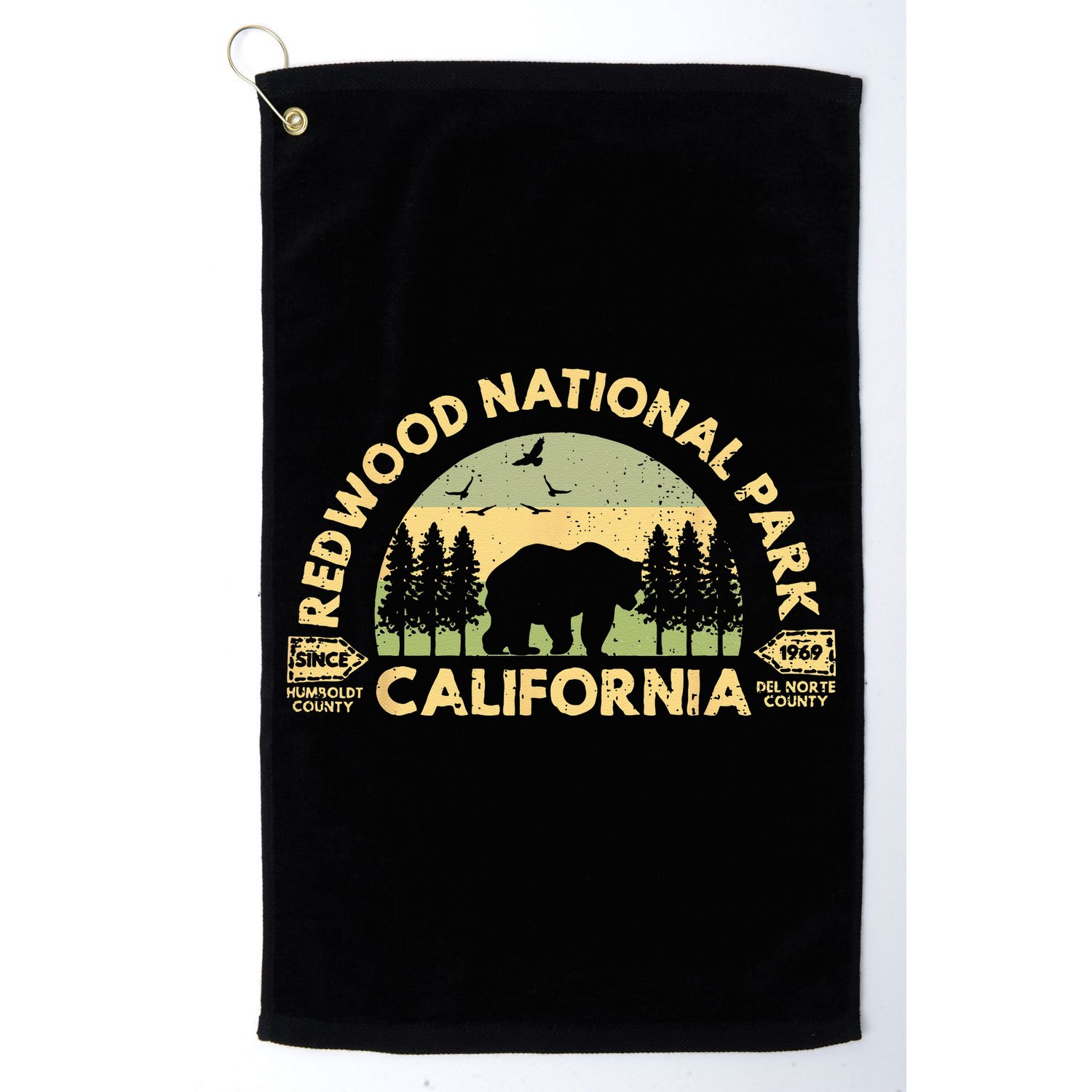 Redwood National Park California Vintage California Redwood Golf Towel