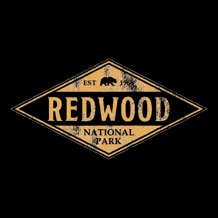 Redwood National Park Vintage Bear Retro Throwback Hike Bucket Hat