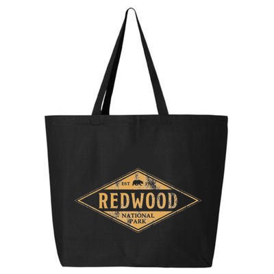 Redwood National Park Vintage Bear Retro Throwback Hike 25L Jumbo Tote