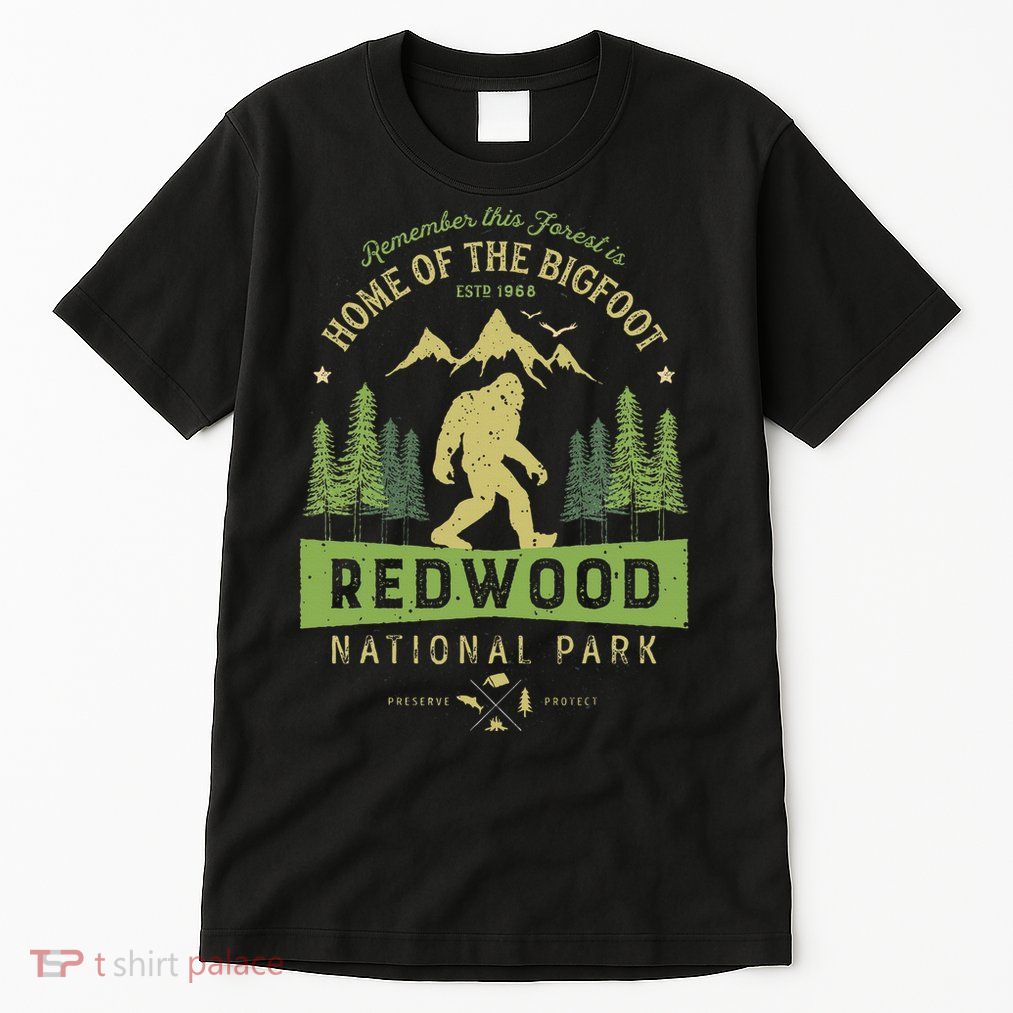 Redwood National Park Vintage California Bigfoot Tall T-Shirt