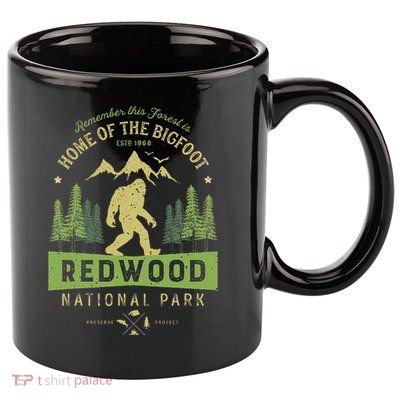 Redwood National Park Vintage California Bigfoot 11oz C Handle Ceramic Mug