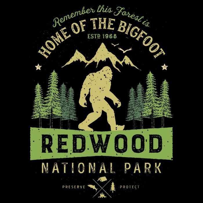 Redwood National Park Vintage California Bigfoot Womens Tank Top
