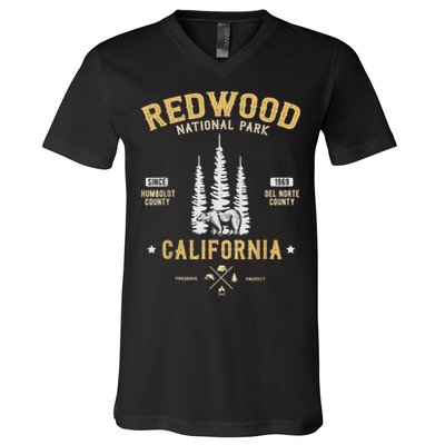 Redwood National Park , Redwood Forest US Nationalpark V-Neck T-Shirt