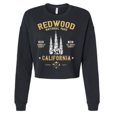 Redwood National Park , Redwood Forest US Nationalpark Cropped Pullover Crew