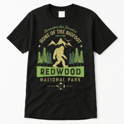 Redwood National Park Vintage California Bigfoot Tall T-Shirt