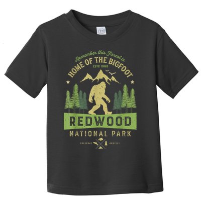 Redwood National Park Vintage California Bigfoot Toddler T-Shirt