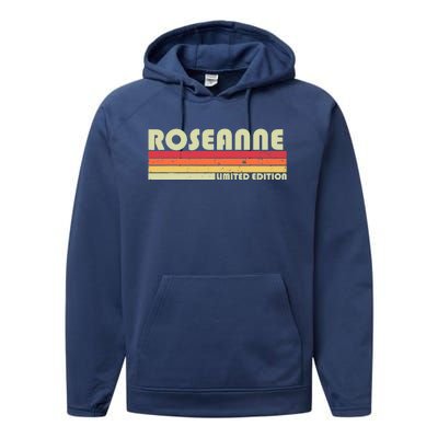 ROSEANNE Name Personalized Retro Vintage 80s 90s Birthday Performance Fleece Hoodie