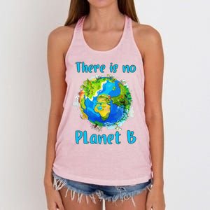 Retro No Planet Climate Change Earth B Save Nature Animals Women's Knotted Racerback Tank