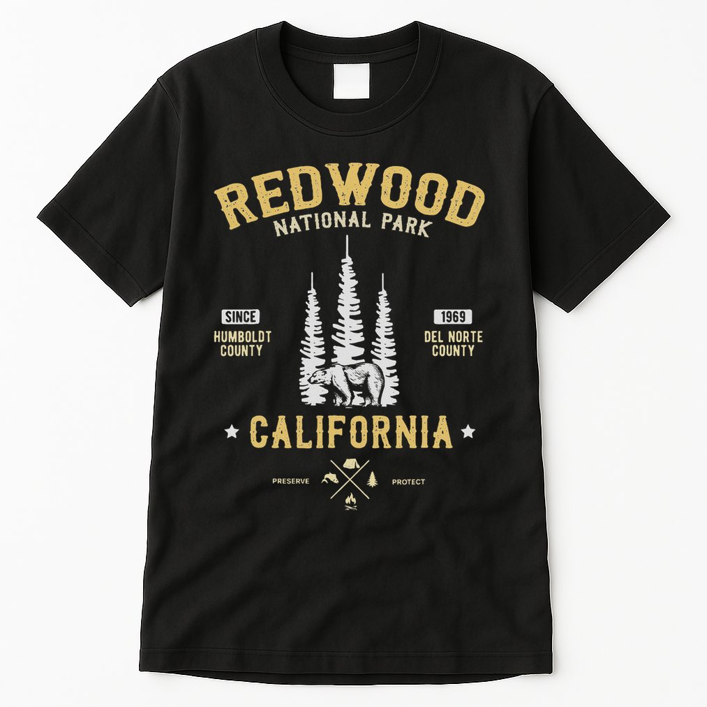 Redwood National Park  Redwood Forest Us Nationalpark Tall T-Shirt