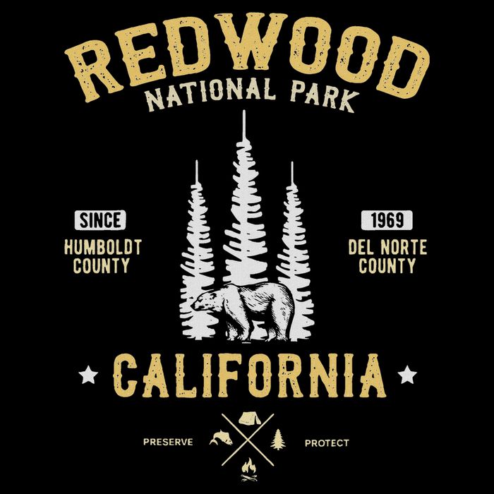 Redwood National Park  Redwood Forest Us Nationalpark Flat Bill Trucker Hat