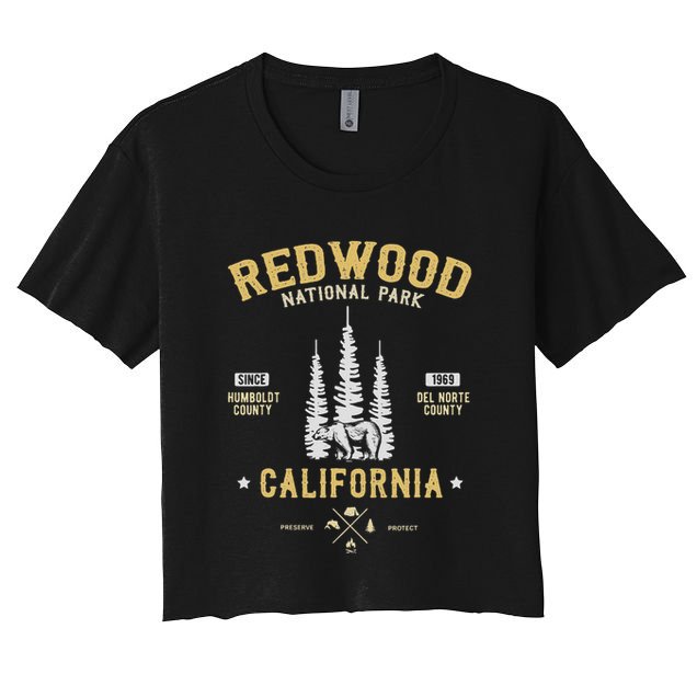 Redwood National Park  Redwood Forest Us Nationalpark Crop Top