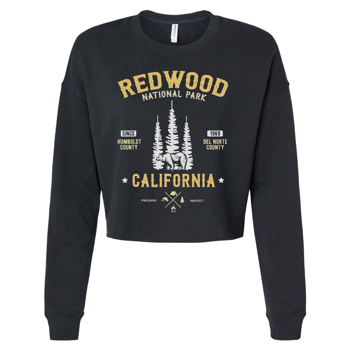 Redwood National Park  Redwood Forest Us Nationalpark Cropped Pullover Crew