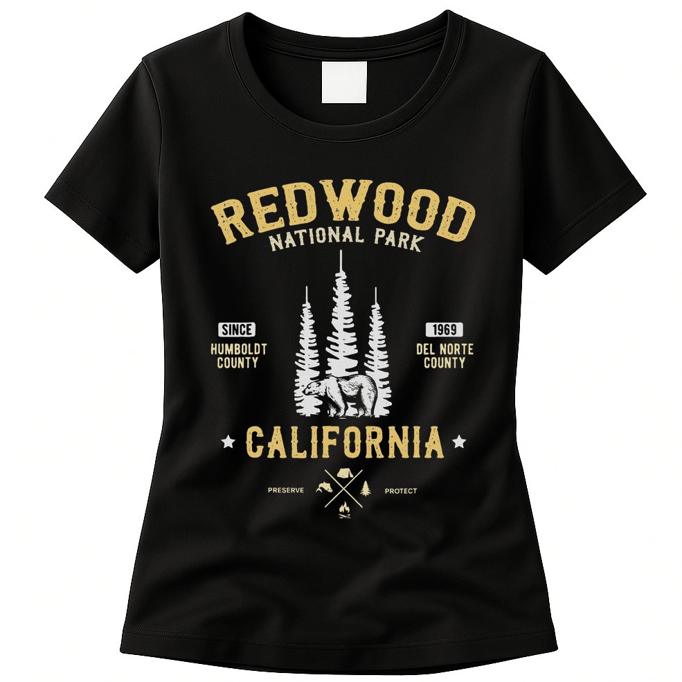 Redwood National Park  Redwood Forest Us Nationalpark Womens T-Shirt