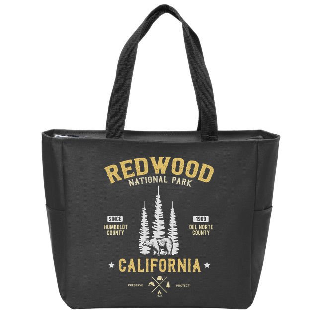 Redwood National Park  Redwood Forest Us Nationalpark Zip Tote Bag