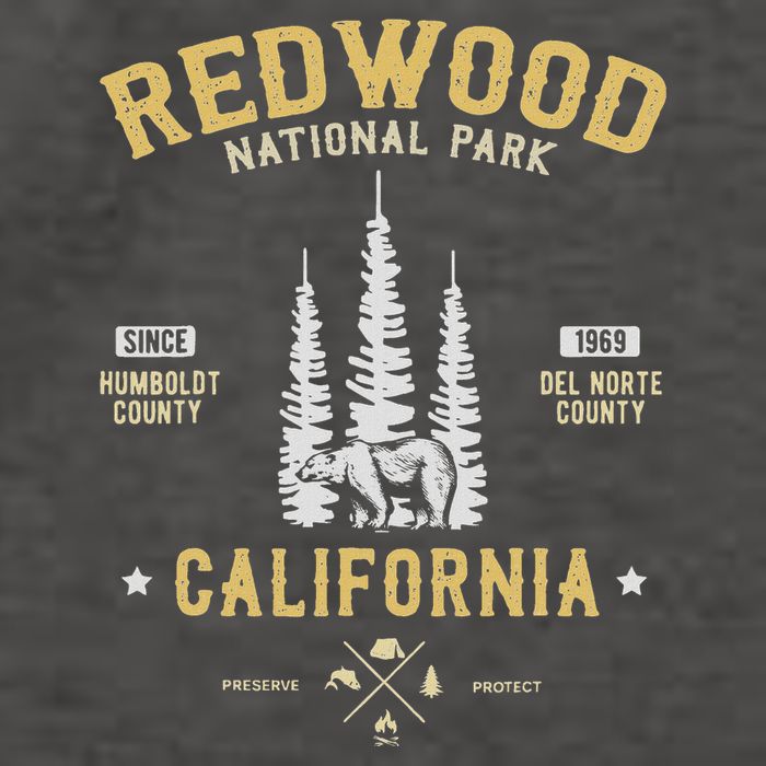 Redwood National Park  Redwood Forest Us Nationalpark Vector Backpack