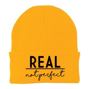 Real Not Perfect Positive Quote Knit Cap Winter Beanie