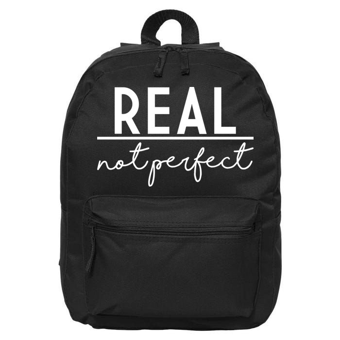 Real Not Perfect Positive Quote 16 in Basic Backpack