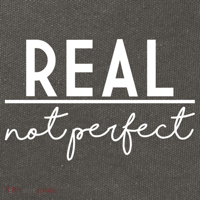 Real Not Perfect Positive Quote Cotton Canvas Backpack