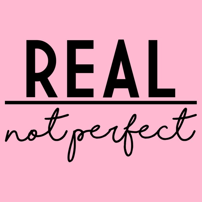 Real Not Perfect Positive Quote Hoodie