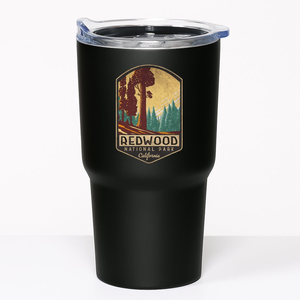 Redwood National Parks California Vintage Hiking Tree Nature Tumbler