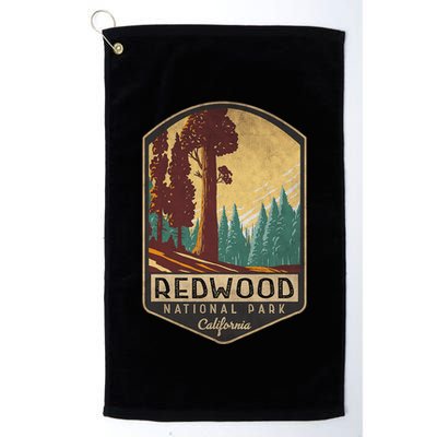 Redwood National Parks California Vintage Hiking Tree Nature Golf Towel