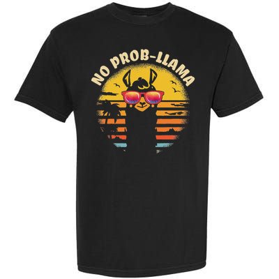 Retro No Prob Llama Gift Vintage Llama Alpaca Gift Idea Garment-Dyed Heavyweight T-Shirt