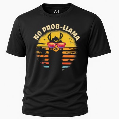 Retro No Prob Llama Gift Vintage Llama Alpaca Gift Idea Performance Shirt