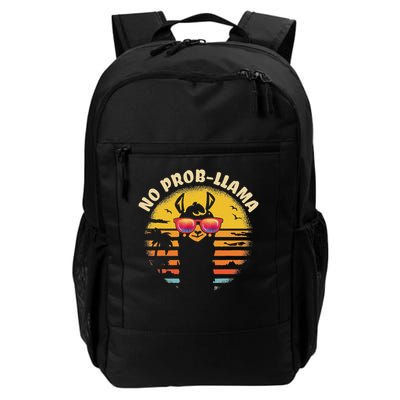 Retro No Prob Llama Gift Vintage Llama Alpaca Gift Idea Backpack