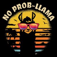 Retro No Prob Llama Gift Vintage Llama Alpaca Gift Idea Backpack