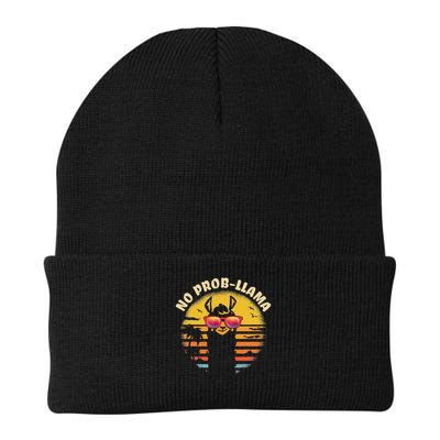 Retro No Prob Llama Gift Vintage Llama Alpaca Gift Idea Beanie