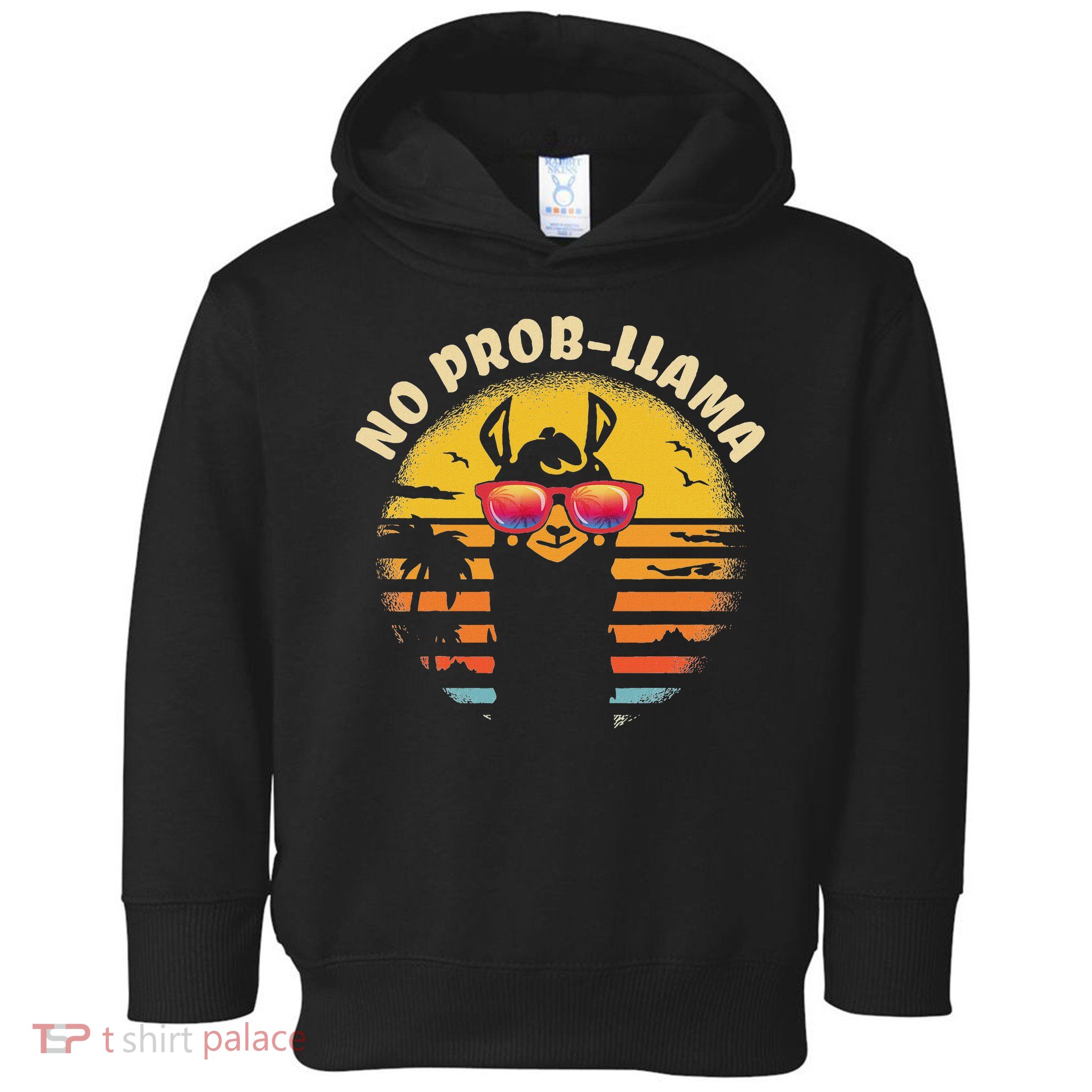 Retro No Prob Llama Gift Vintage Llama Alpaca Gift Idea Toddler Hoodie
