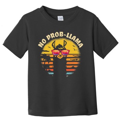 Retro No Prob Llama Gift Vintage Llama Alpaca Gift Idea Toddler T-Shirt