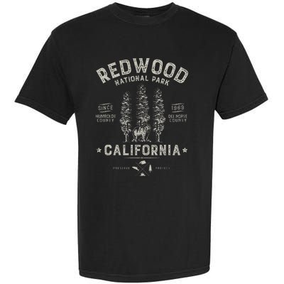 Redwood National Park Vintage California Bear Gifts Garment-Dyed Heavyweight T-Shirt