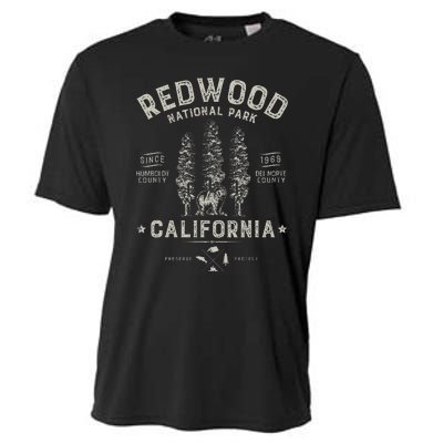 Redwood National Park Vintage California Bear Gifts Cooling Performance Crew T-Shirt