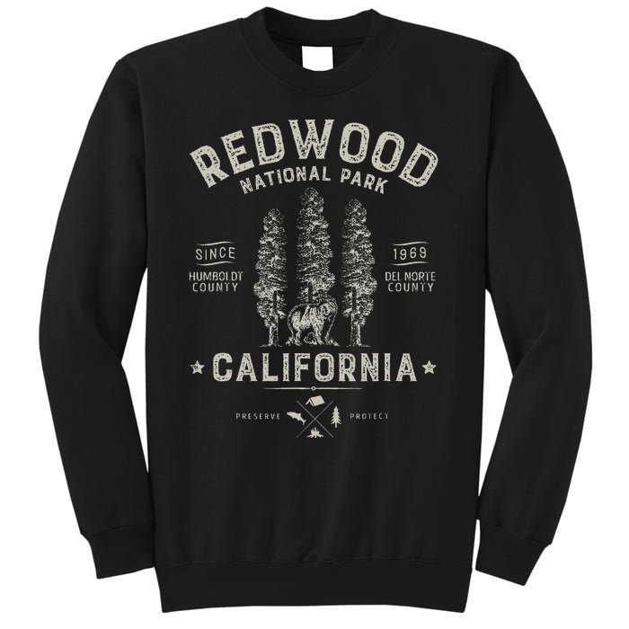 Redwood National Park Vintage California Bear Gifts Sweatshirt