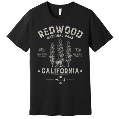 Redwood National Park Vintage California Bear Gifts Premium T-Shirt